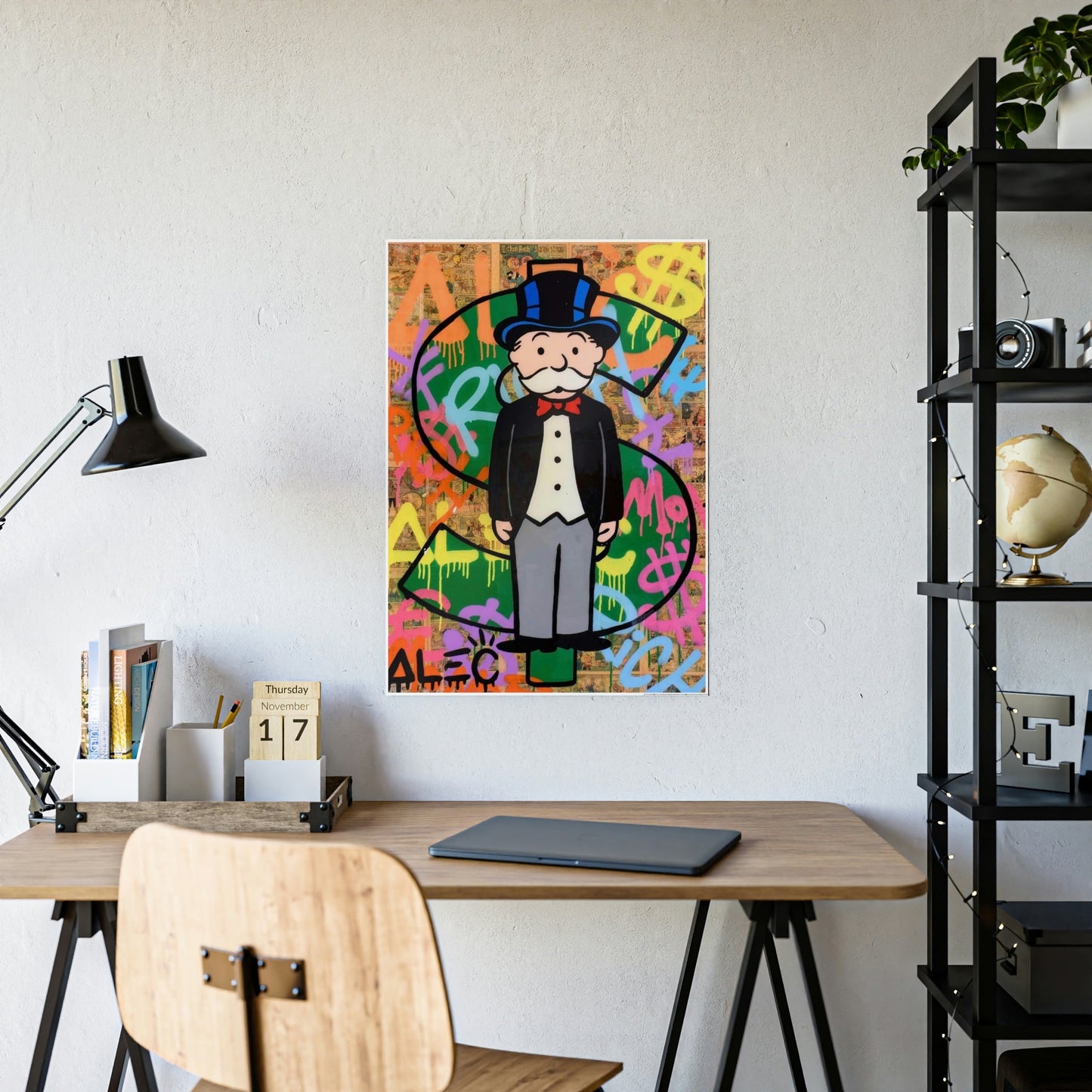 Monopoly Madness: Alec Monopoly Inspired Canvas and Poster Print for Art Enthusiasts