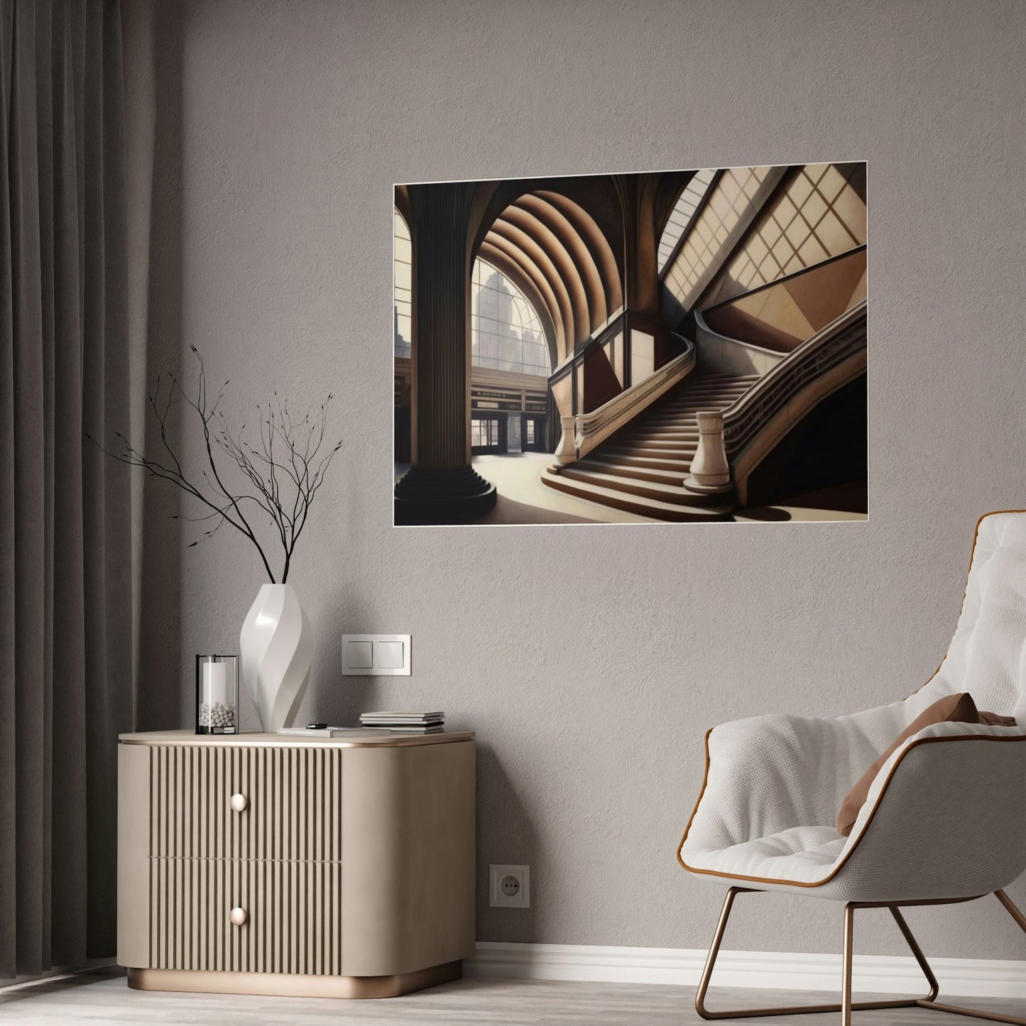 Enchanting Cityscape: Captivating Architecture on Natural Canvas & Poster