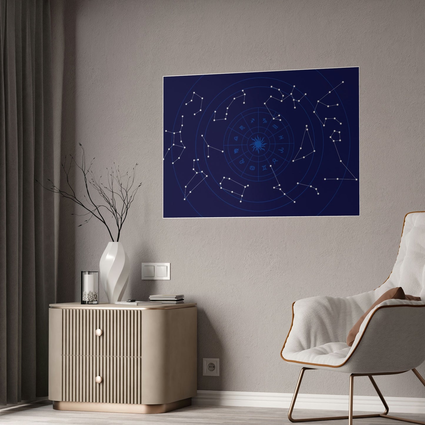 Starry Night Sky: A Natural Canvas Print of the Constellations