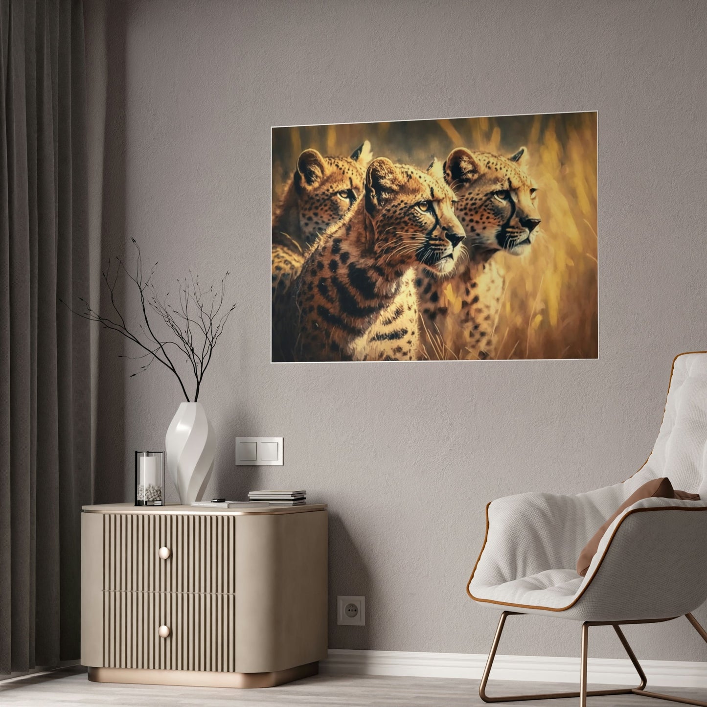 Safari Dreams: Majestic Cheetahs on Natural Canvas