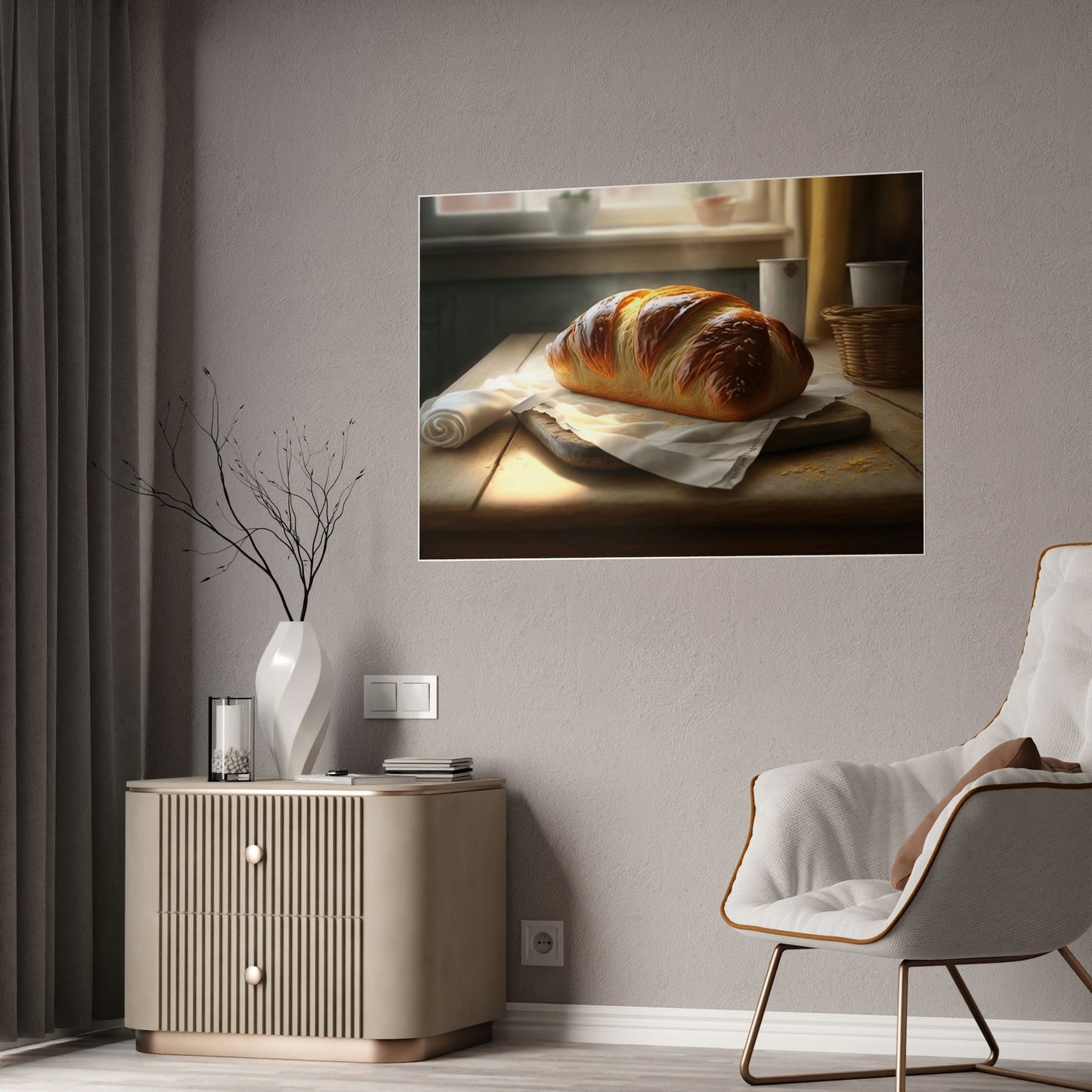 Fresh Bread Vibes: Art and Canvas Print for Home and Kitchen Decoration