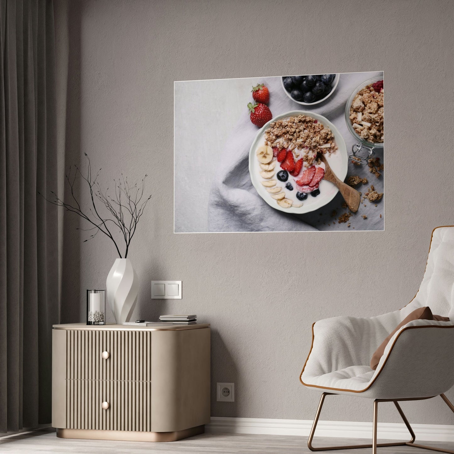 Delicious Morning: Canvas Print of a Sumptuous Breakfast Spread