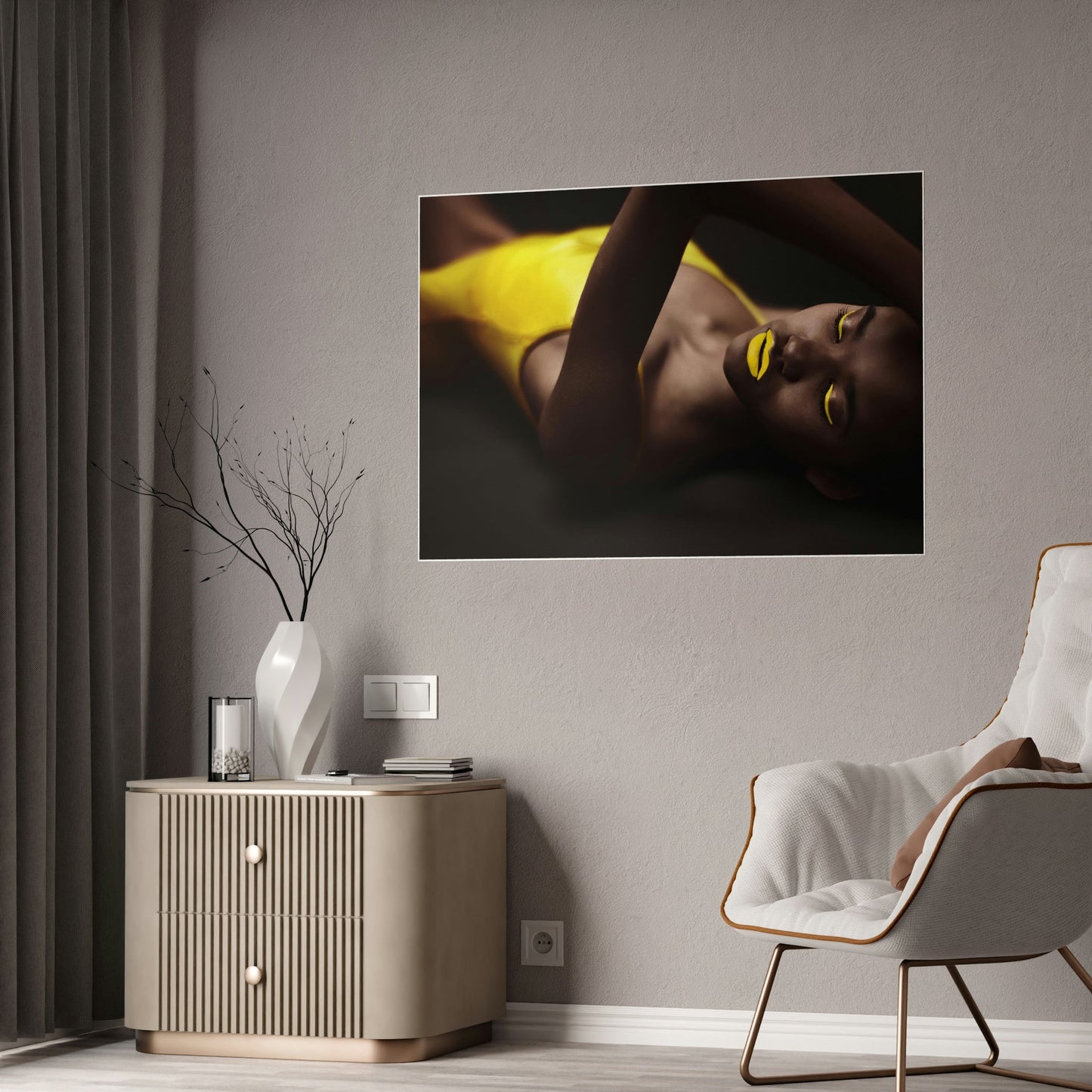 Fashionista Frenzy: A Natural Canvas Print of Beauty and Fashion