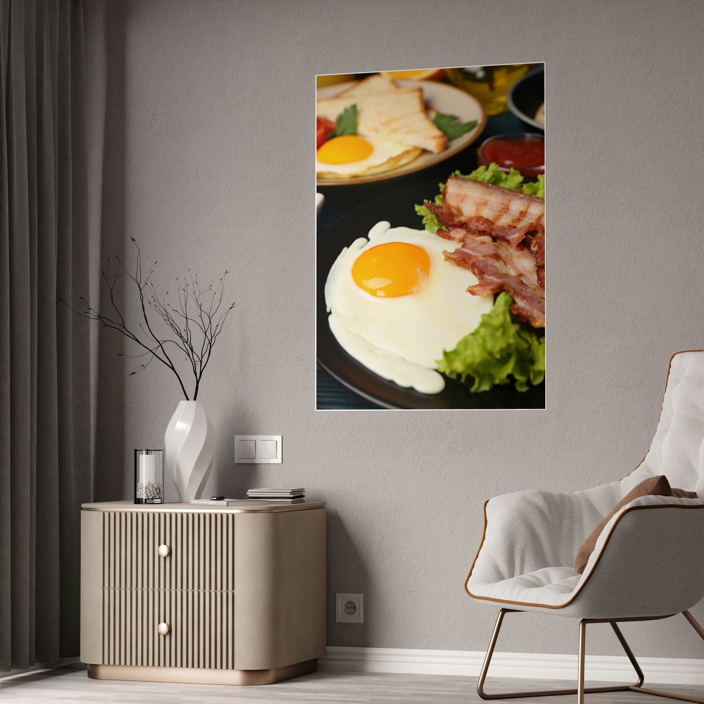 Breakfast Bliss: Canvas Print of a Relaxing Morning Moment