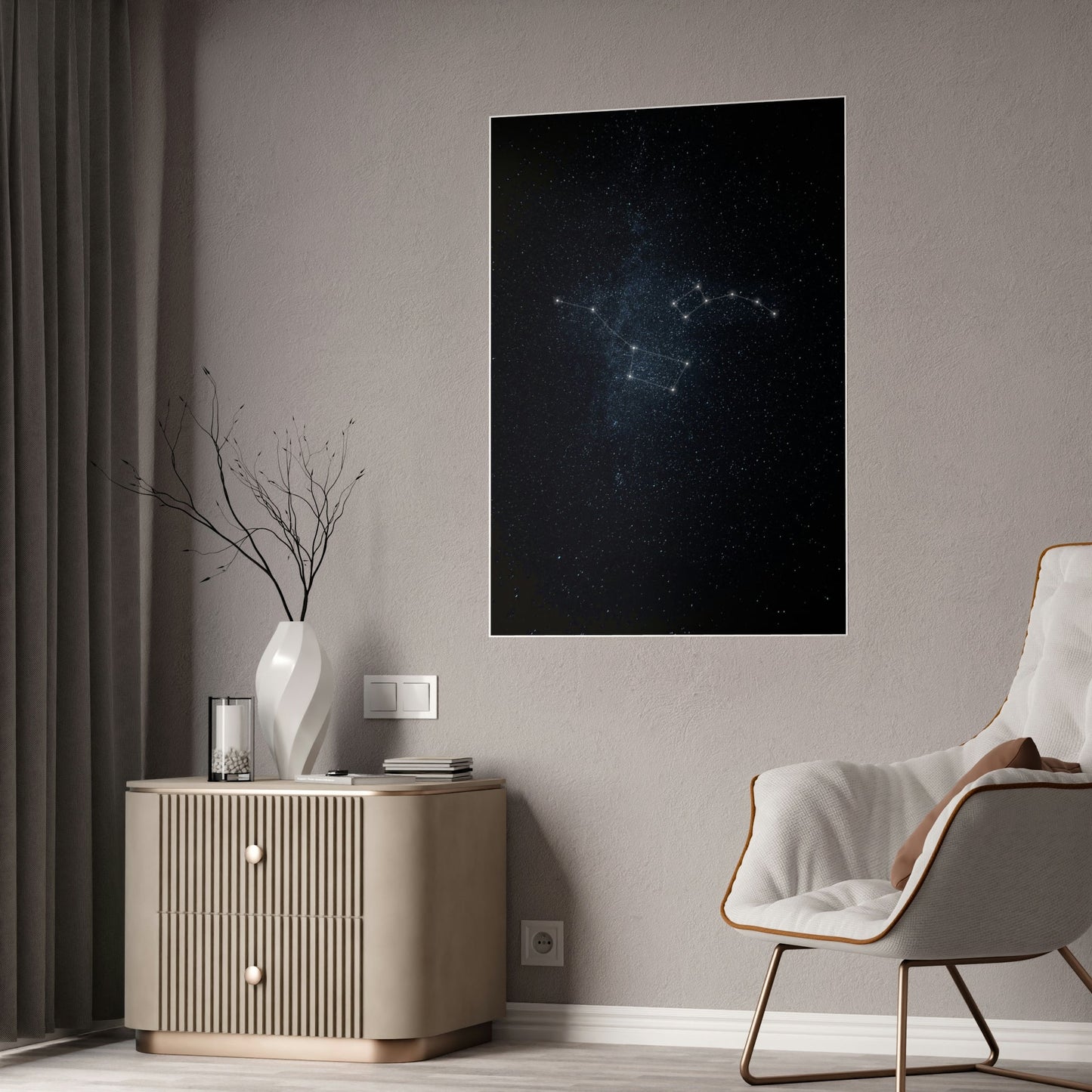 Cosmic Beauty: A Framed Canvas & Poster of Starry Constellations