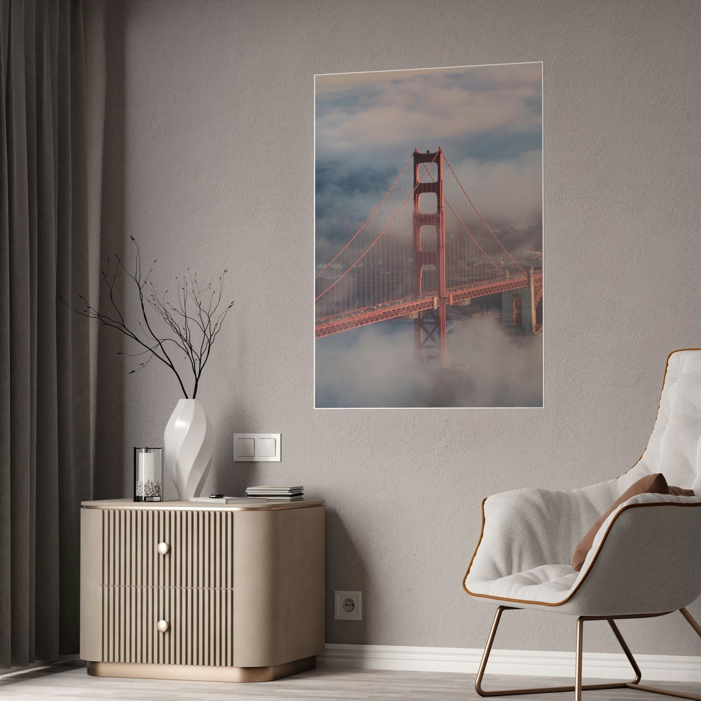 Majestic Bridge in the City: Impressive Wall Art for Your Home or Office