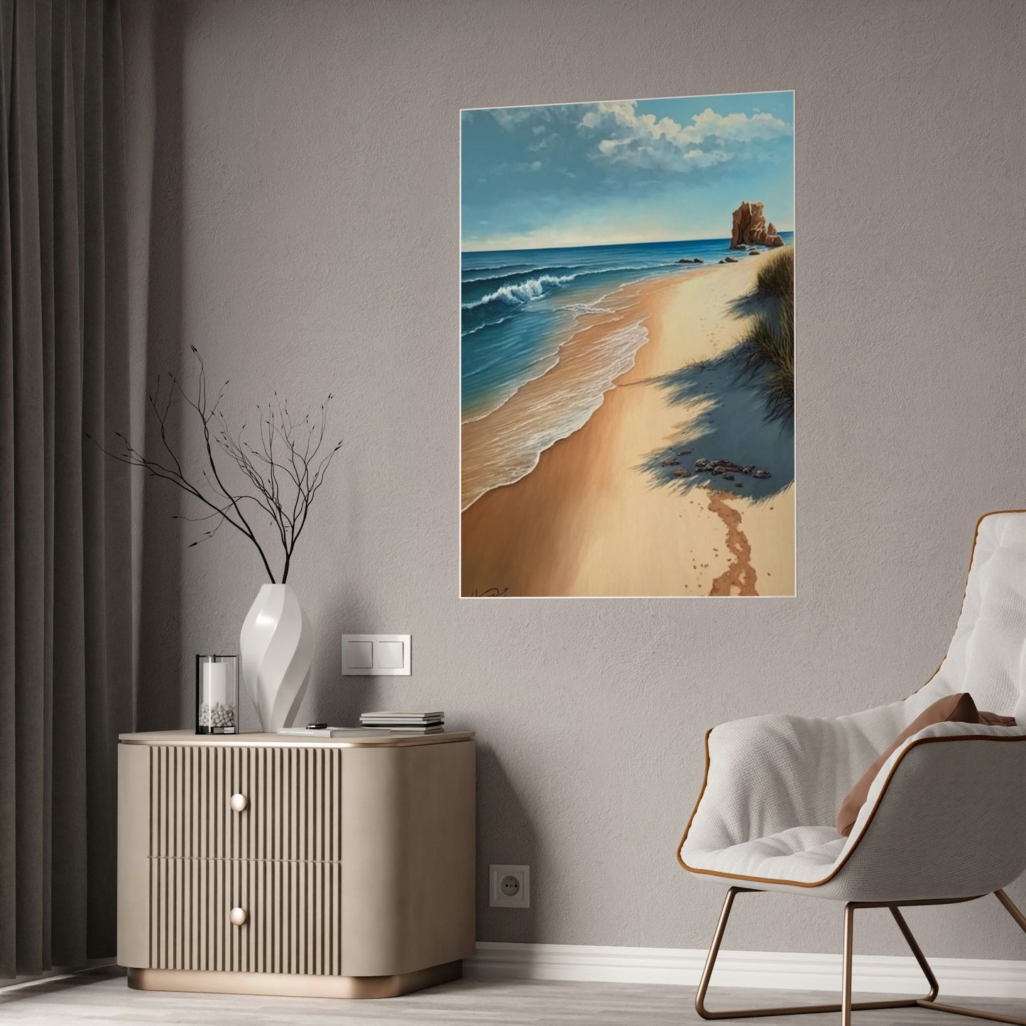 Beach Bliss: Wall Art of an Island Beach on Canvas & Poster