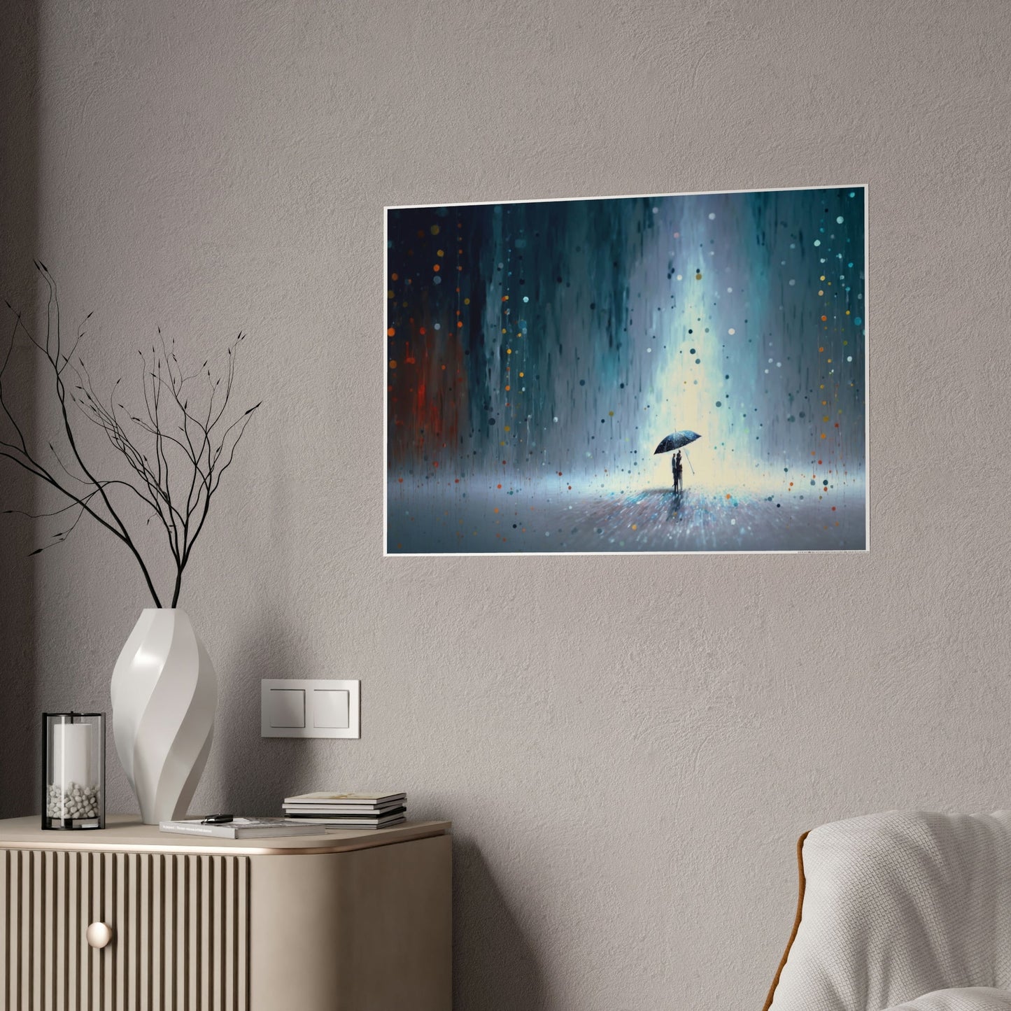 Whimsical Dreamscape: A Natural Canvas Wall Art of an Imaginary Landscape