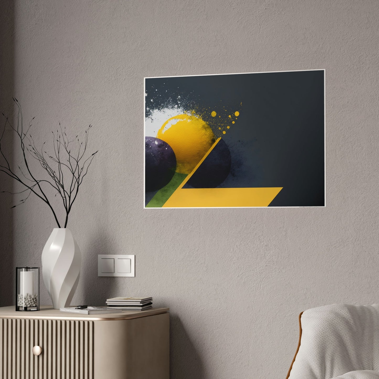 Minimalist Harmony: A Print on Canvas & Poster of an Abstract Composition