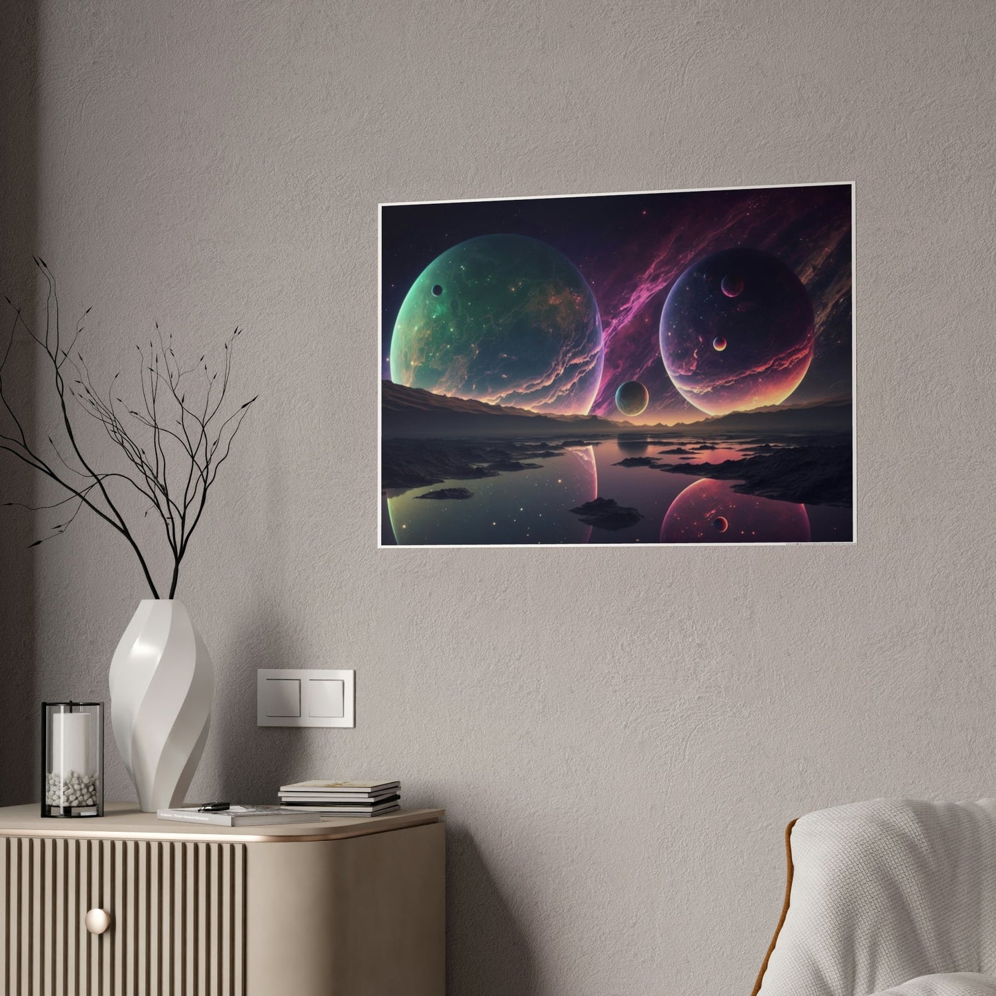 Framed Planetary Wonders: Awe-Inspiring Canvas Art