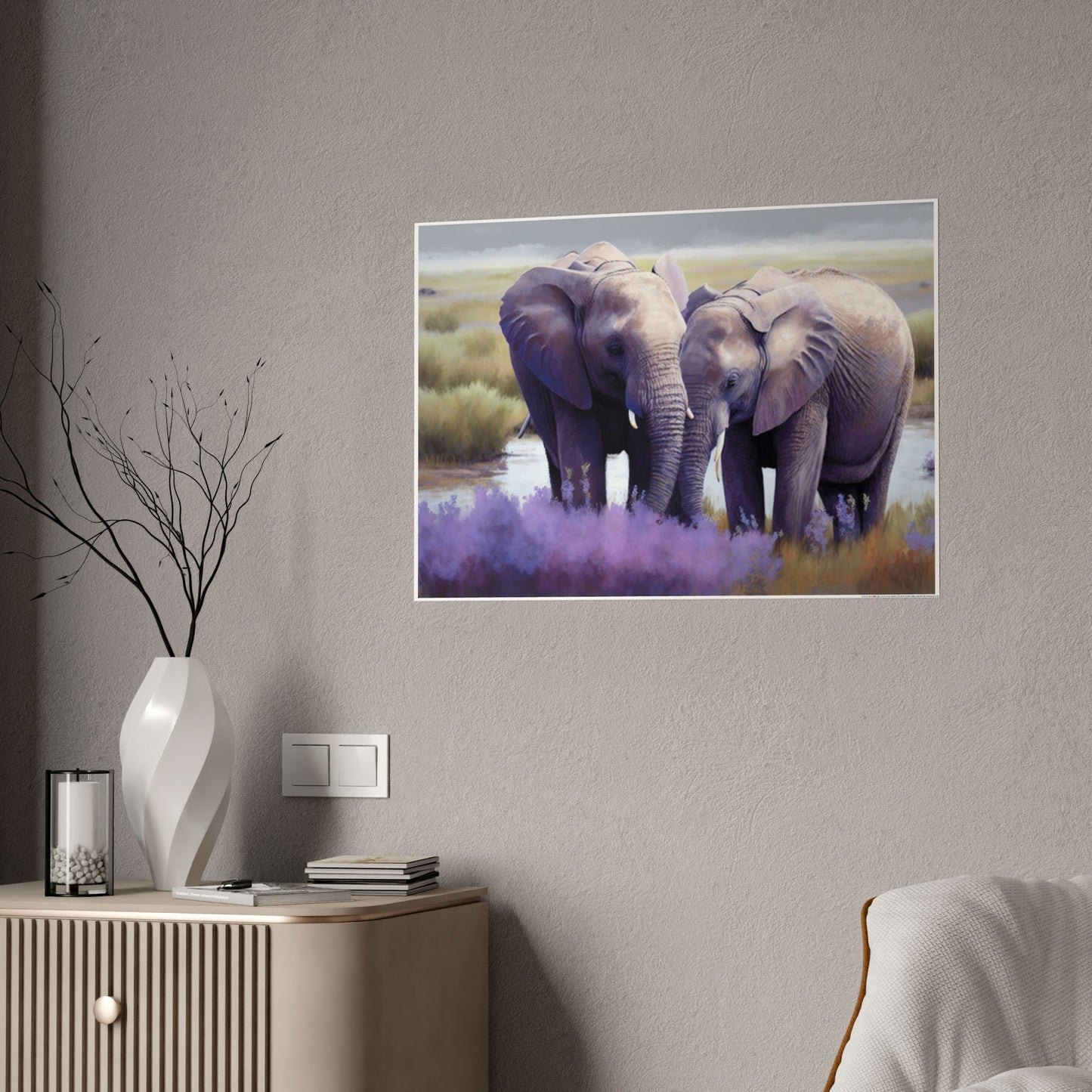 Majestic Elephants: Stunning Canvas Wall Art for Animal Lovers