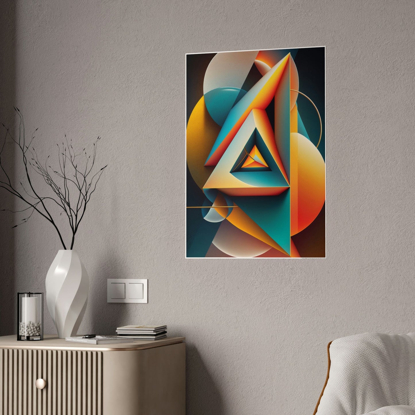 Bold Geometric Print: Canvas Art That Commands Attention