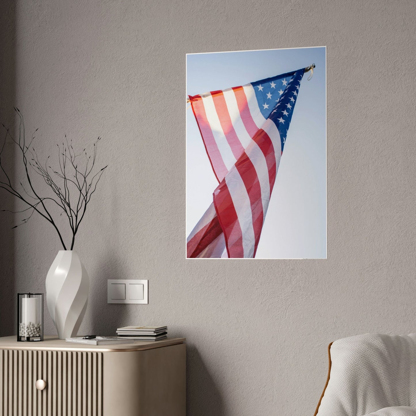 United States of America: Framed Canvas & Poster Art with the Flag