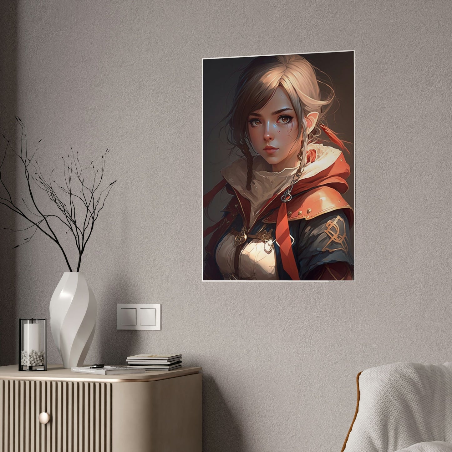 Anime Dreams: Canvas Art with Fantasy Characters in a Dreamlike World