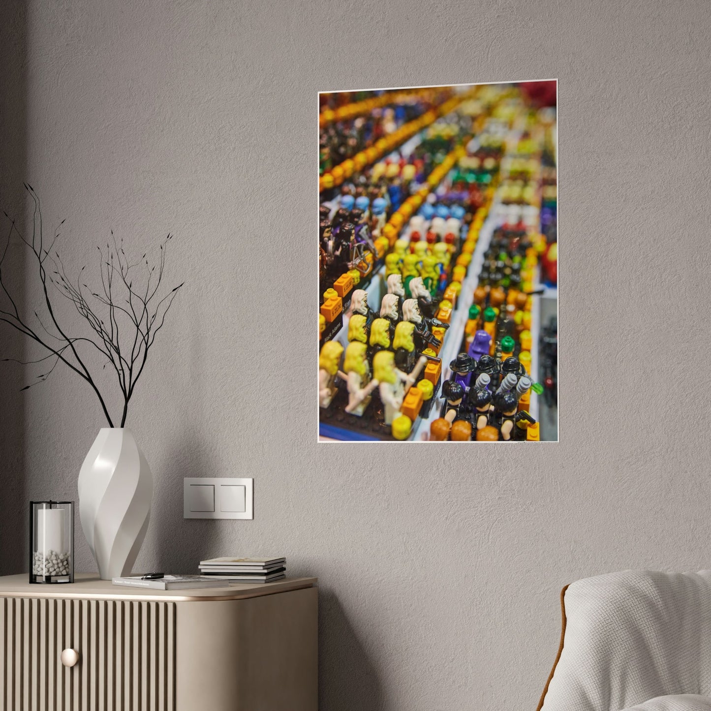 Lego Adventures: Framed Canvas and Print of Lego Themed Worlds