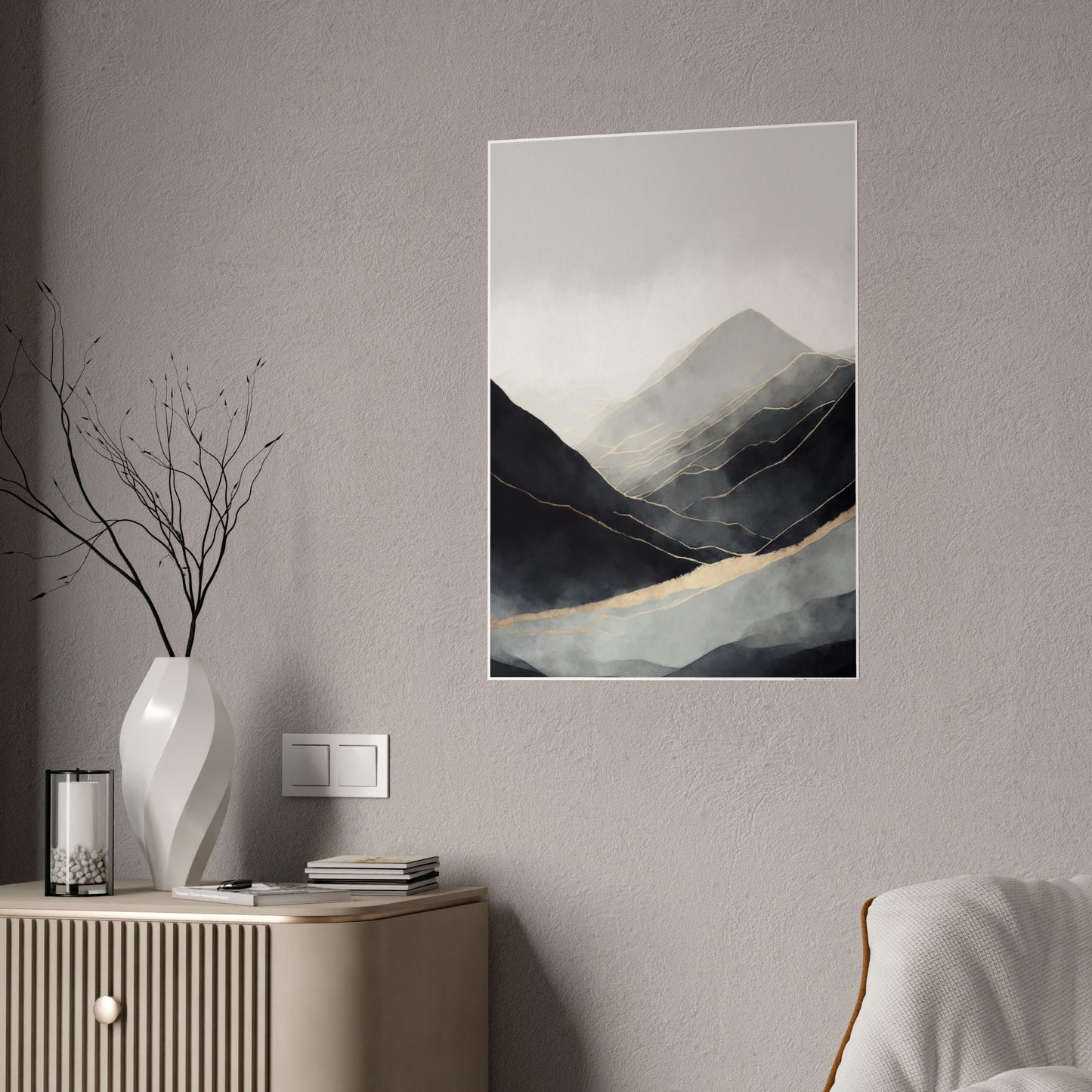 Abstract Nature: A Print on Canvas & Poster of a Bold Landscape