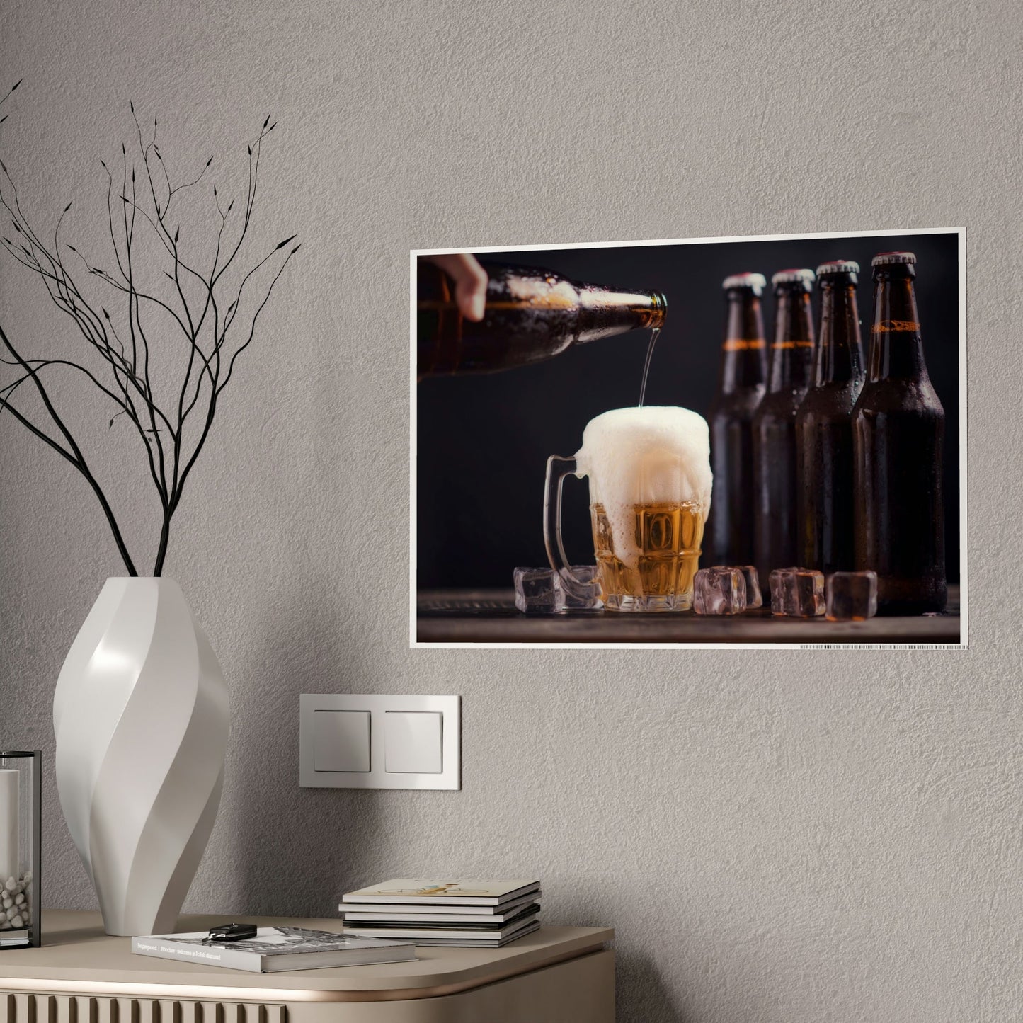 Brewmaster's Delight: Artistic Canvas Print of a Beer Flight