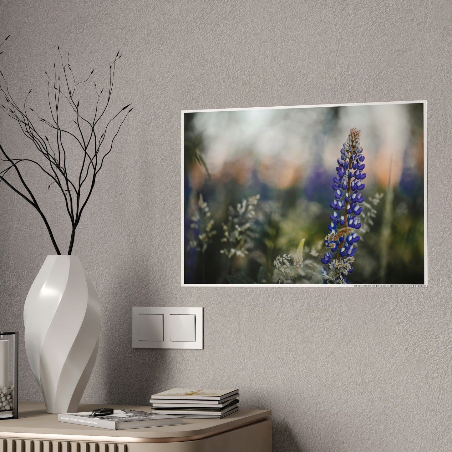 Bluebonnet Bliss: Artistic Canvas Print of a Serene Field of Flowers