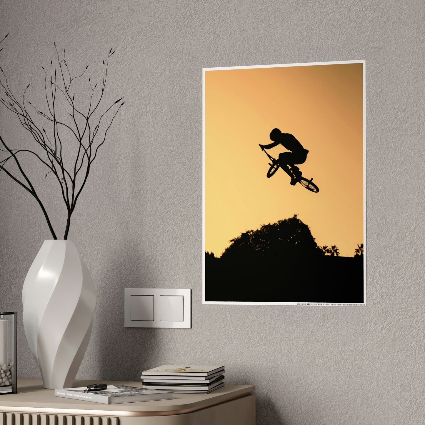 Two-Wheeled Adventure: Colorful Bicycles on Print Canvas & Poster