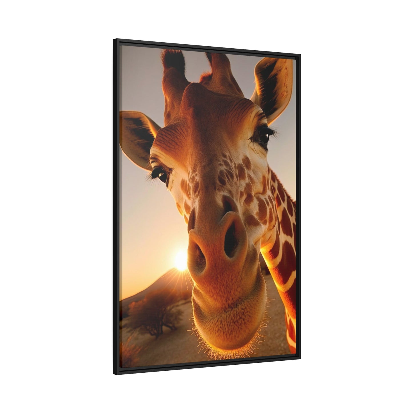 Spotted Wonder: Canvas Wall Art Featuring a Close-Up of a Giraffe's Unique Pattern