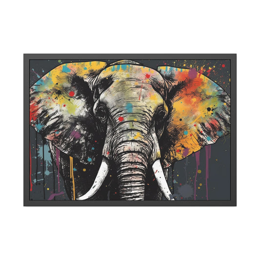 The Graceful Giant: Framed Poster Featuring an Elegant Elephant