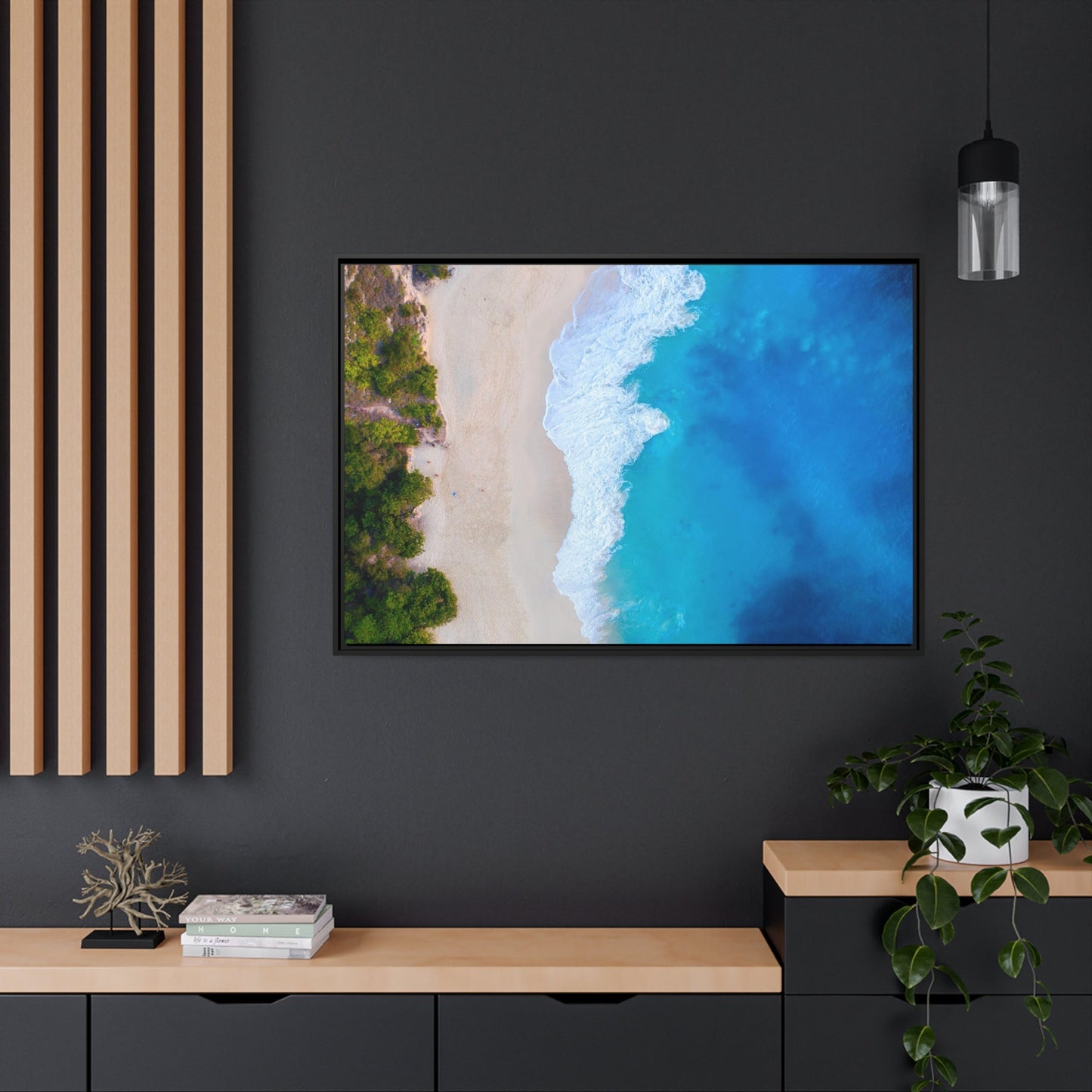 Coastal Paradise: Framed Poster & Canvas of a Gorgeous Island Beach Scene