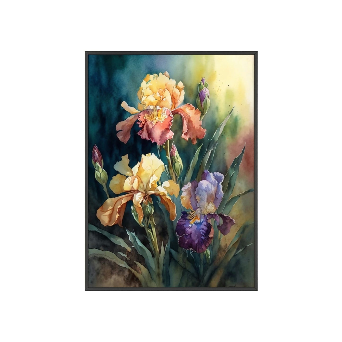 Iris Melodies: A Canvas of Floral Rhythms and Textures