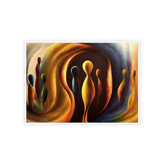 Framed Poster & Poster of Abstract Figures: A Symphony of Movements