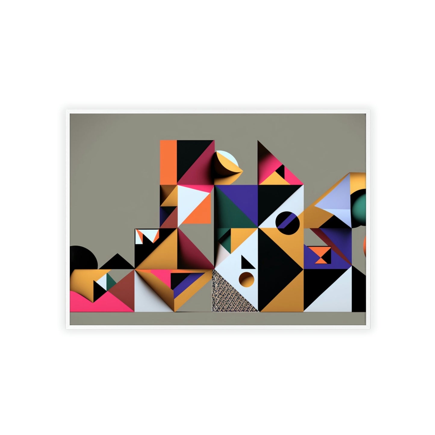 Framed Poster & Canvas of Abstract Symmetry: A Kaleidoscope of Colors