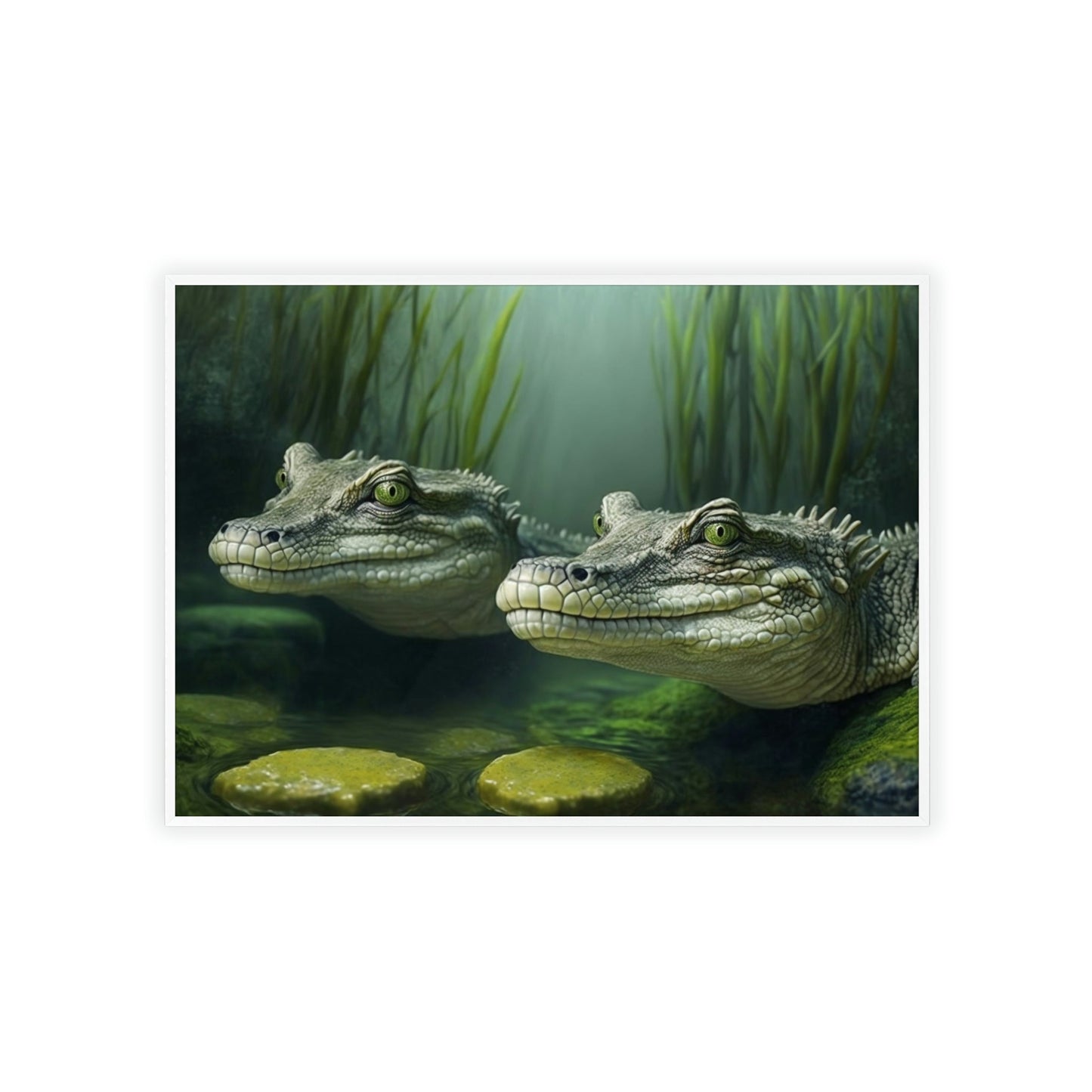 Swamp King: A Natural Canvas & Poster Wall Art of a Dominant Alligators