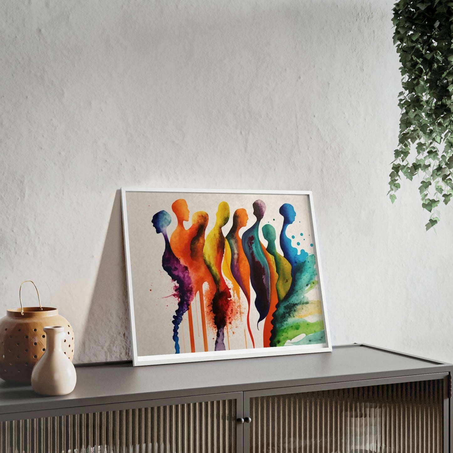 Ethereal Dance: Canvas & Poster Print of Abstract Figures in Motion