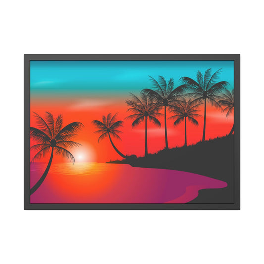 Island Magic: Canvas Print of a Enchanting Beach on an Island