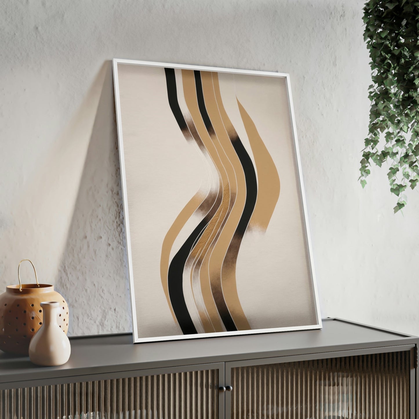 Linear Simplicity: A Framed Poster & Canvas Print of a Minimalist Line Art