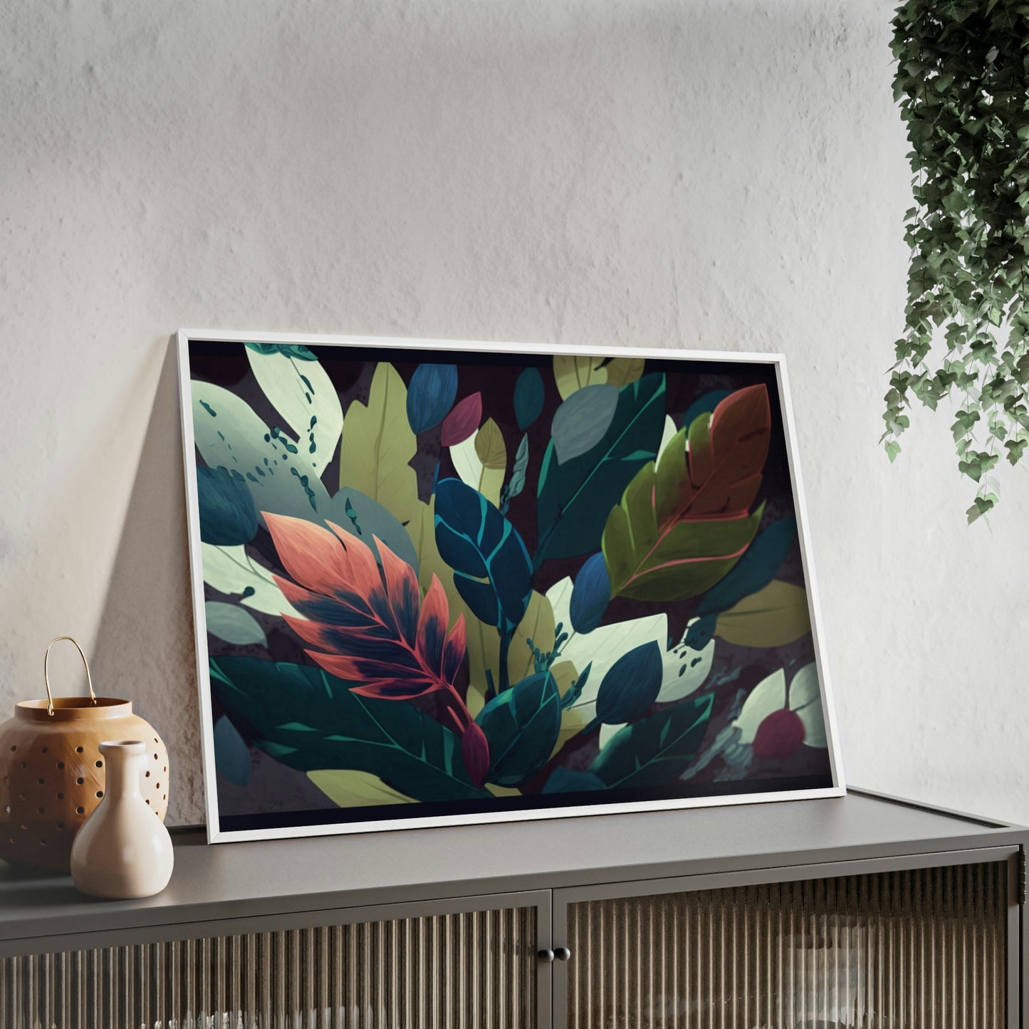 Floral Symphony: Canvas & Poster Print of Abstract Botanical Art