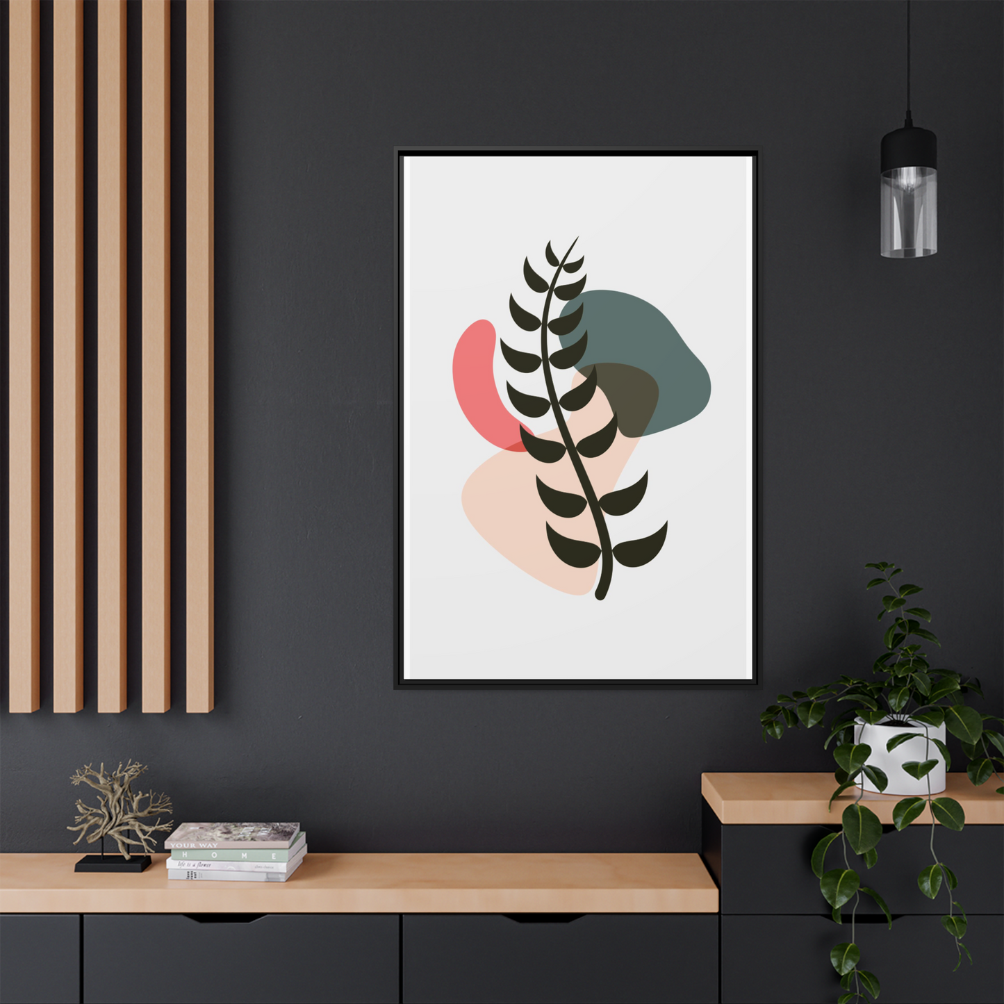 Natural Canvas Art: Abstract Minimalist Design with Earthy Tones