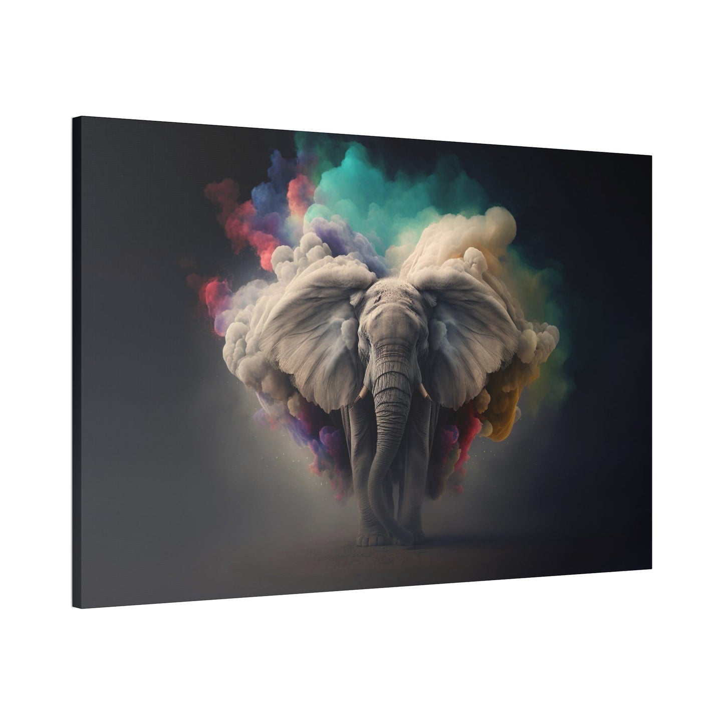 The Art of the Elephant: A Beautifully Rendered Canvas & Poster Print of an Elephant