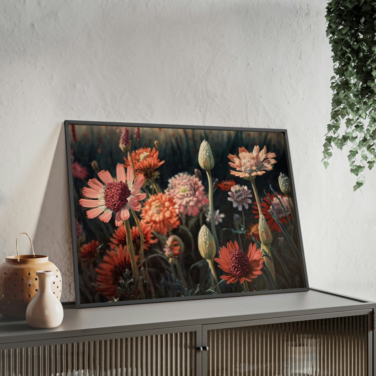 Vibrant Floral Delight: Framed Canvas & Posters Wall Art for a Splash of Color