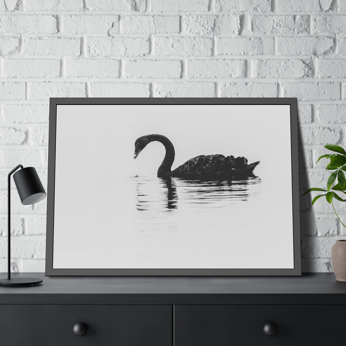 The Swan Princess: Natural Canvas Print of a Beautiful Swan