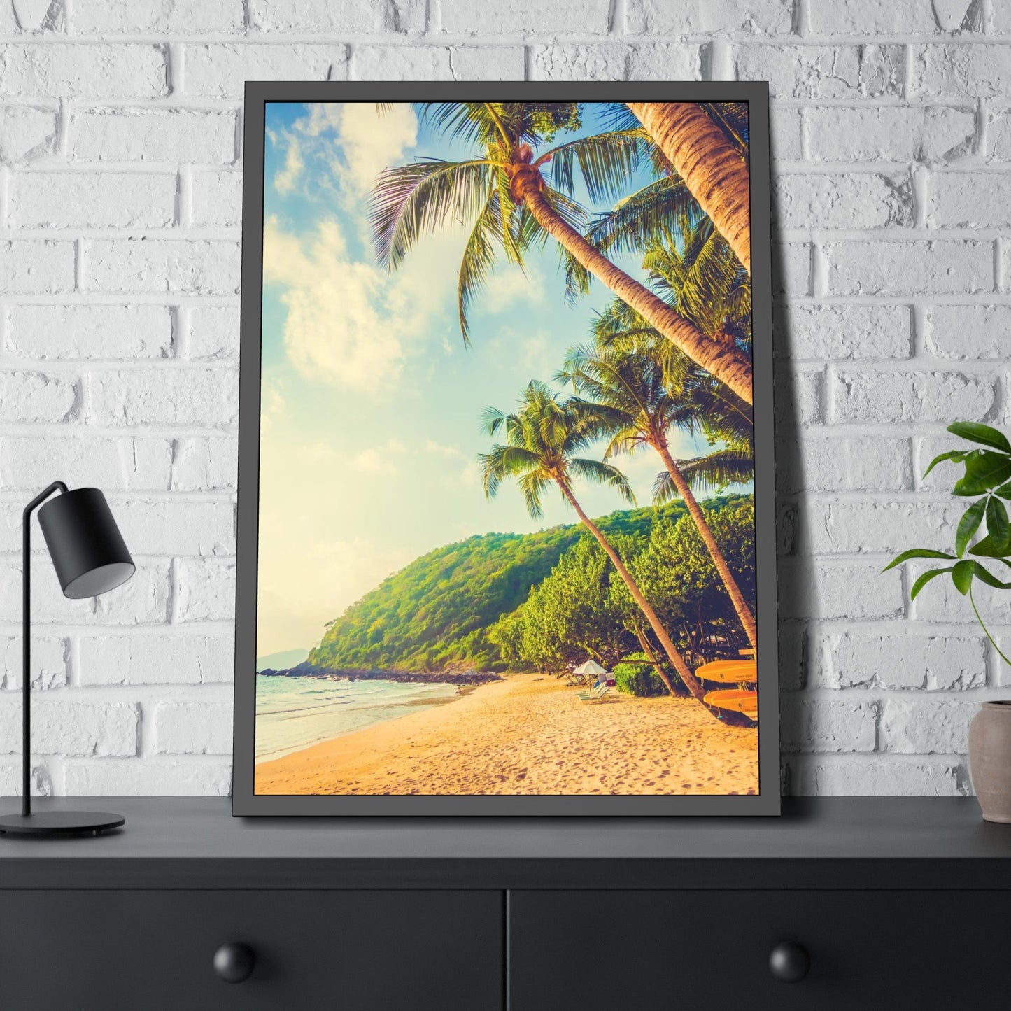 Island Adventure: Art Print of a Thrilling Beach on a Natural Canvas