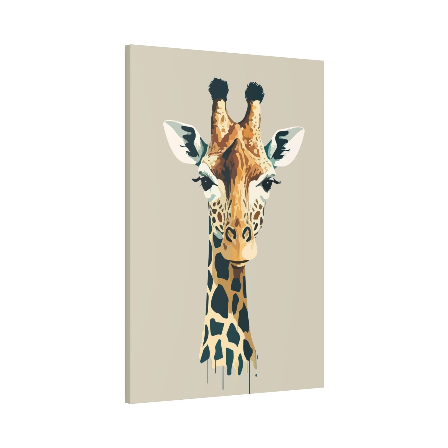 Graceful Giraffe: A Beautifully Rendered Artwork on Canvas & Poster