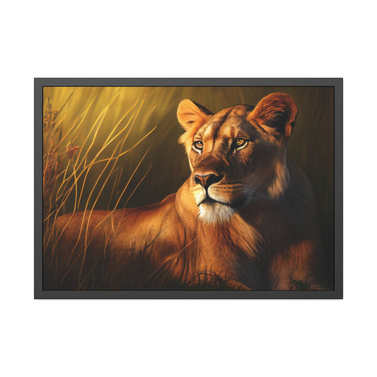 The Lion's Spirit: Canvas Print of the African Predator's Essence