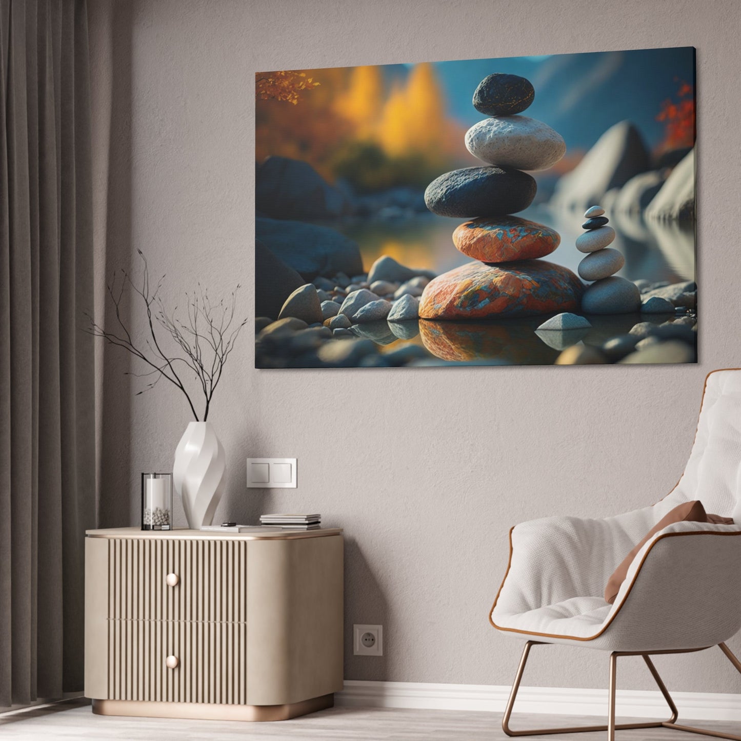 Tranquility Found: Natural Canvas Print of a Relaxing Retreat