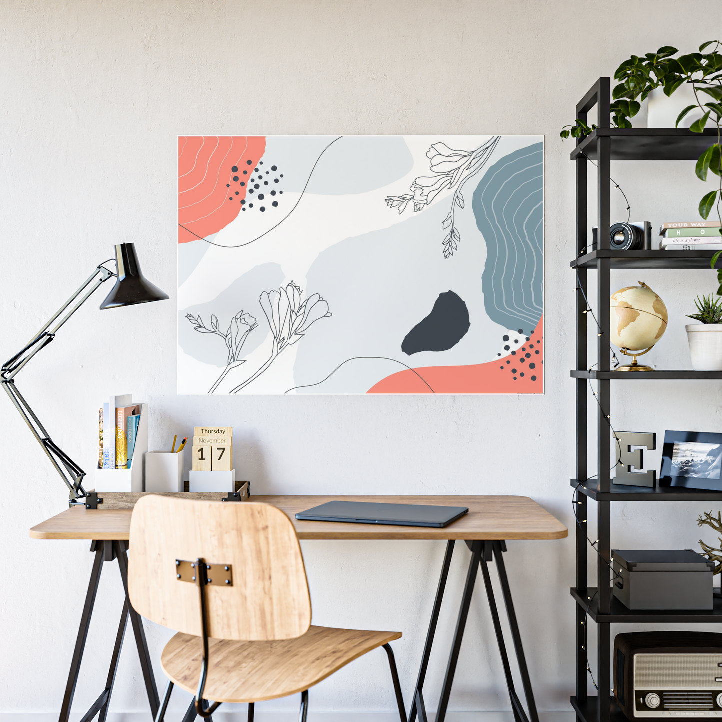 Contemporary Minimalism: Abstract Wall Art Prints on Natural Canvas