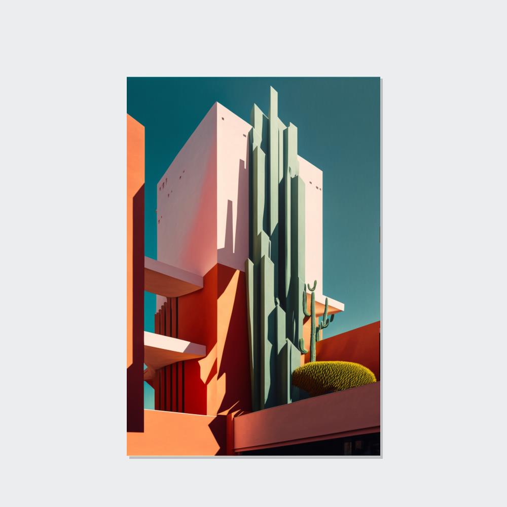 Urban Geometry on Natural Canvas & Poster: Art Print of Modern Architecture