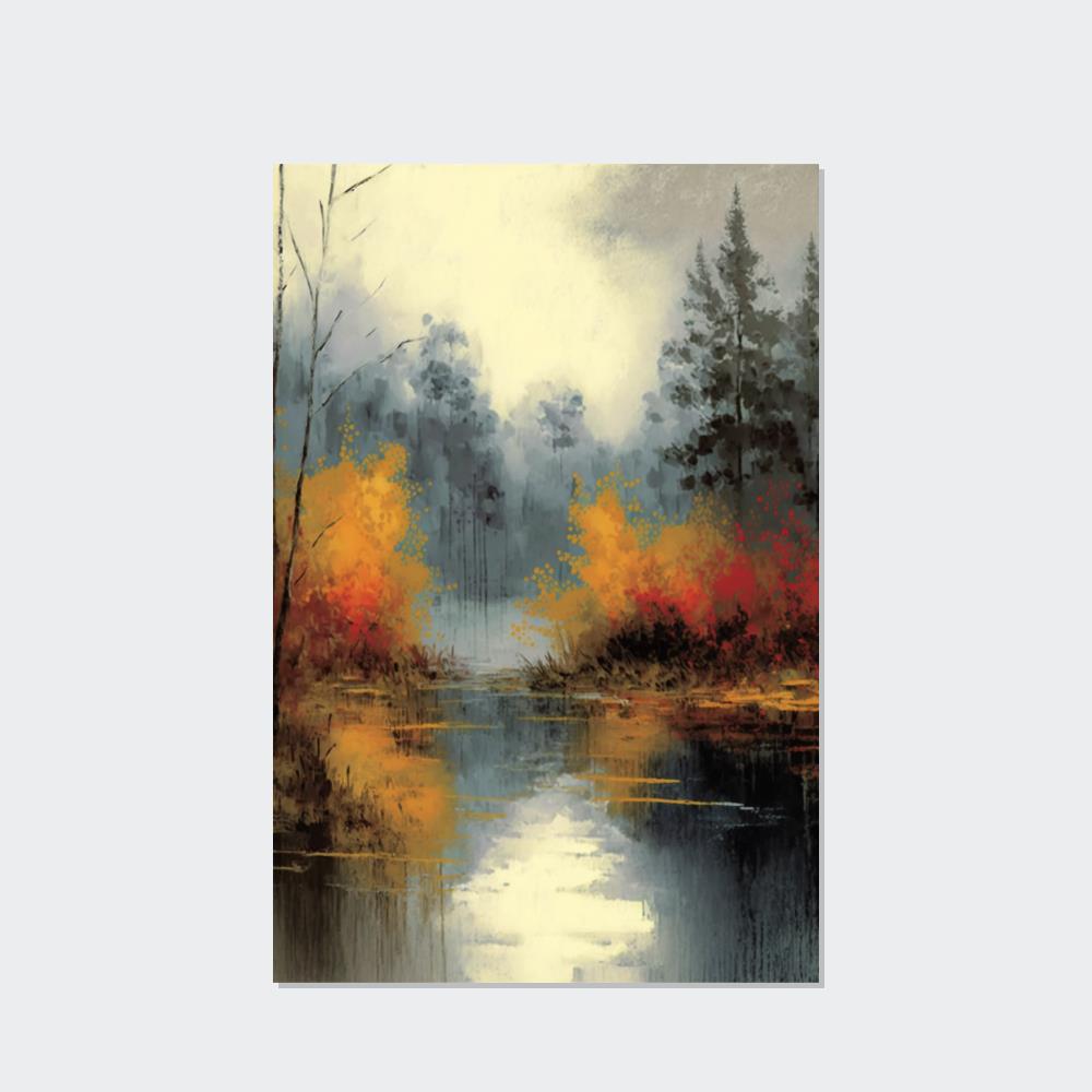 Fluid Landscape: A Natural Canvas & Poster Wall Art of an Abstract Water Scene