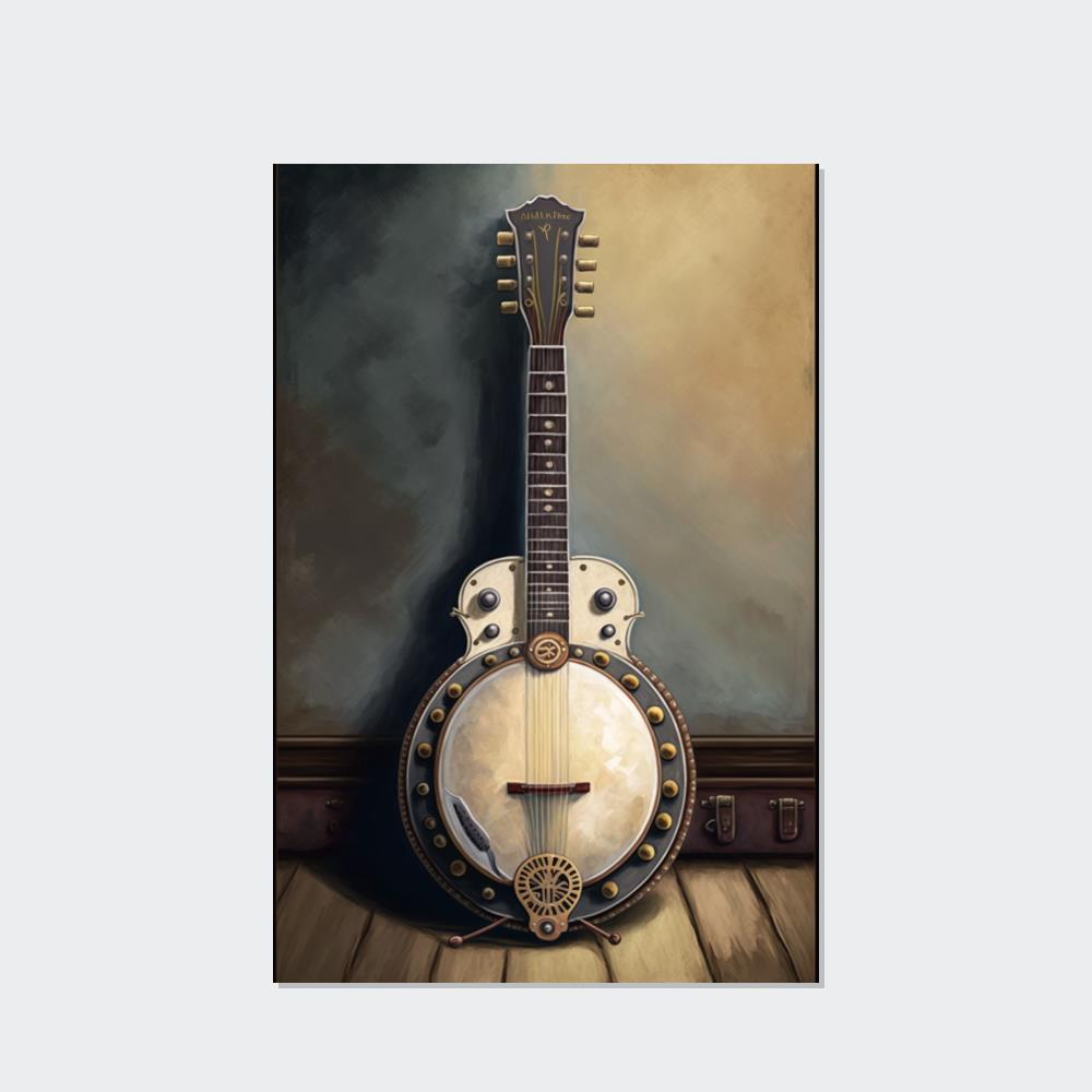 Old-Time Charm: Vintage Banjo Poster & Canvas for Your Wall