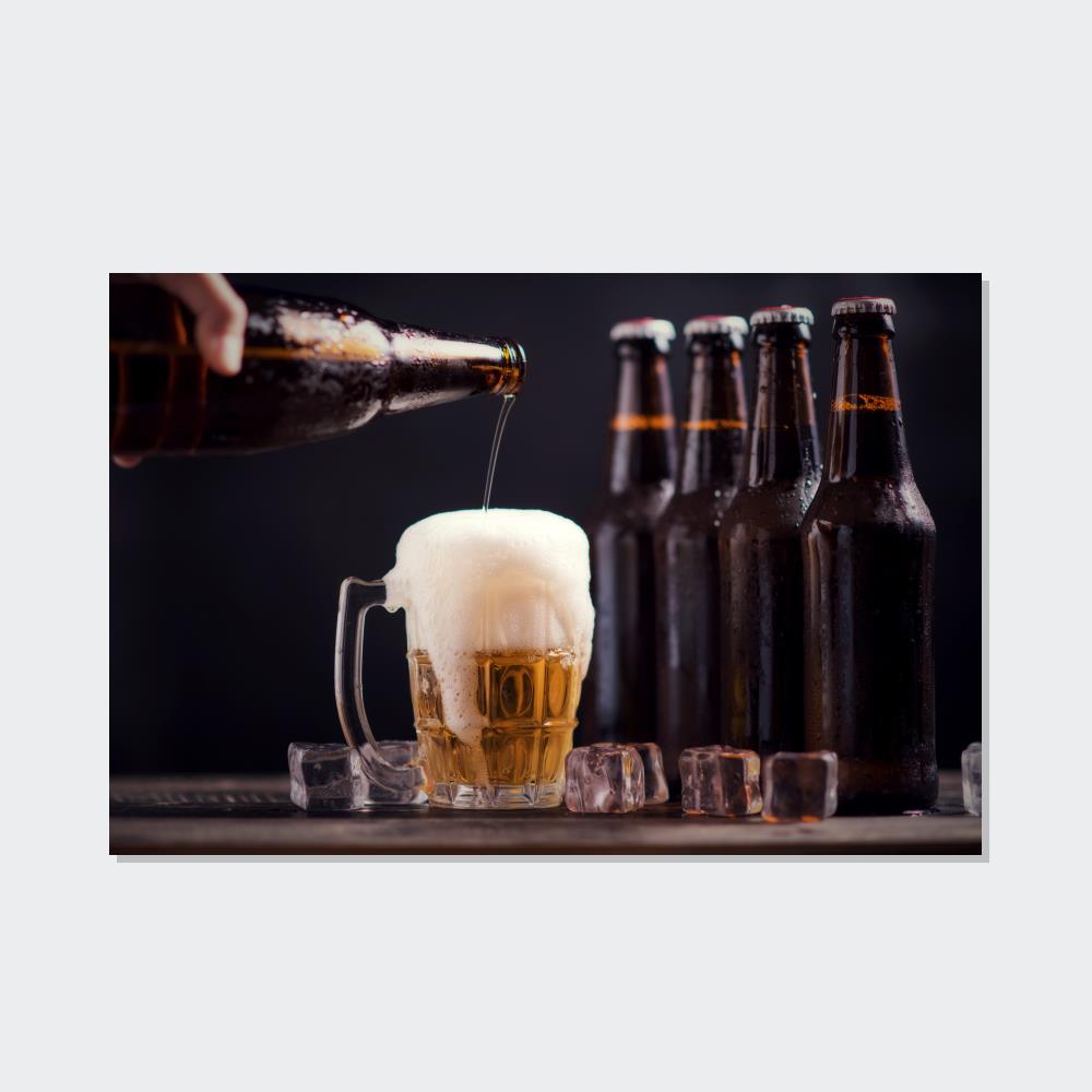 Brewmaster's Delight: Artistic Canvas Print of a Beer Flight