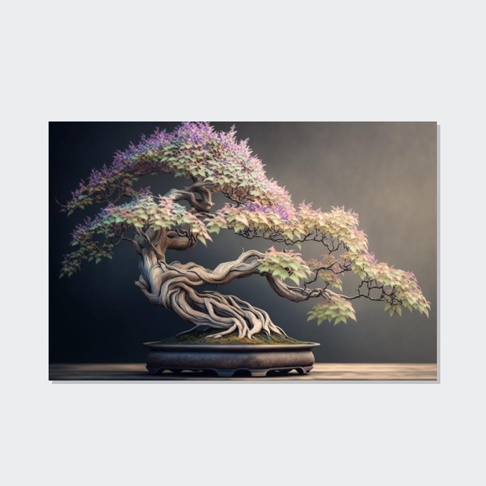 Bonsai Beauty: Wall Art and Print on Canvas with Serene Bonsai Tree Art