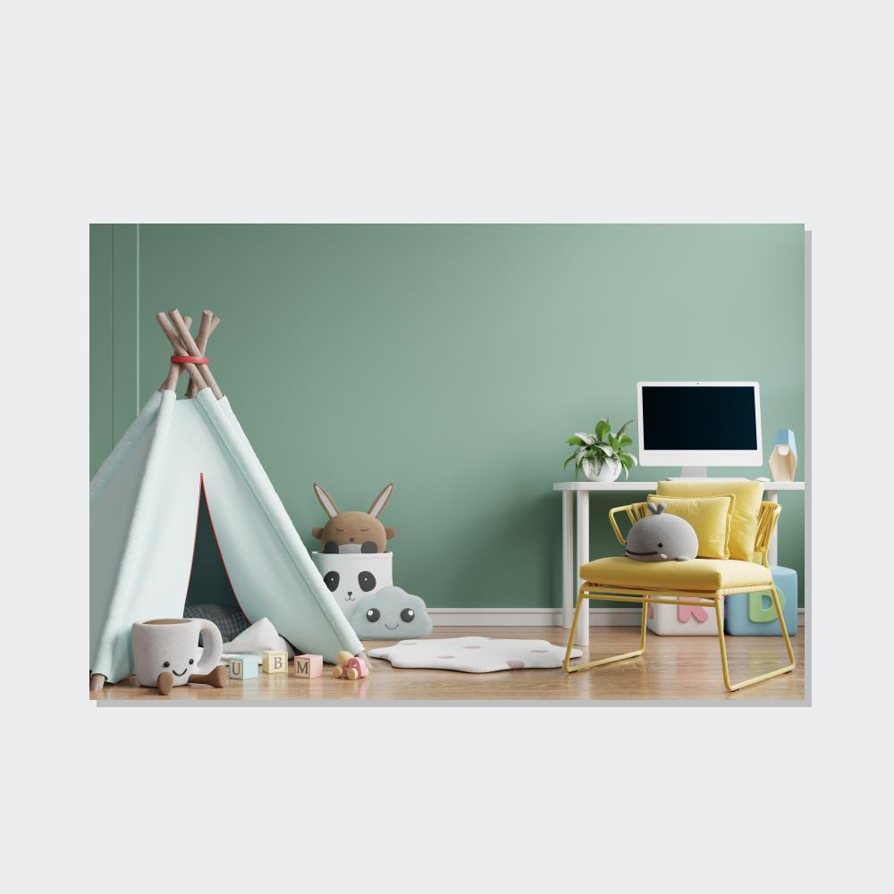 Boys Room Art on a Natural Canvas with a Construction Zone Theme: Perfect for Little Builders