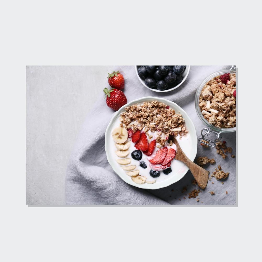 Delicious Morning: Canvas Print of a Sumptuous Breakfast Spread